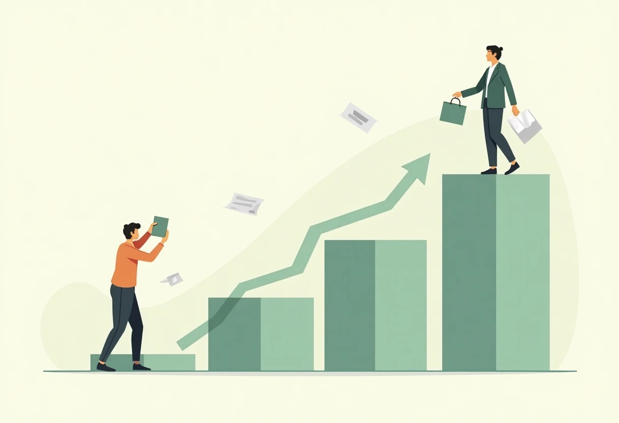 Illustration of financial growth through car loans