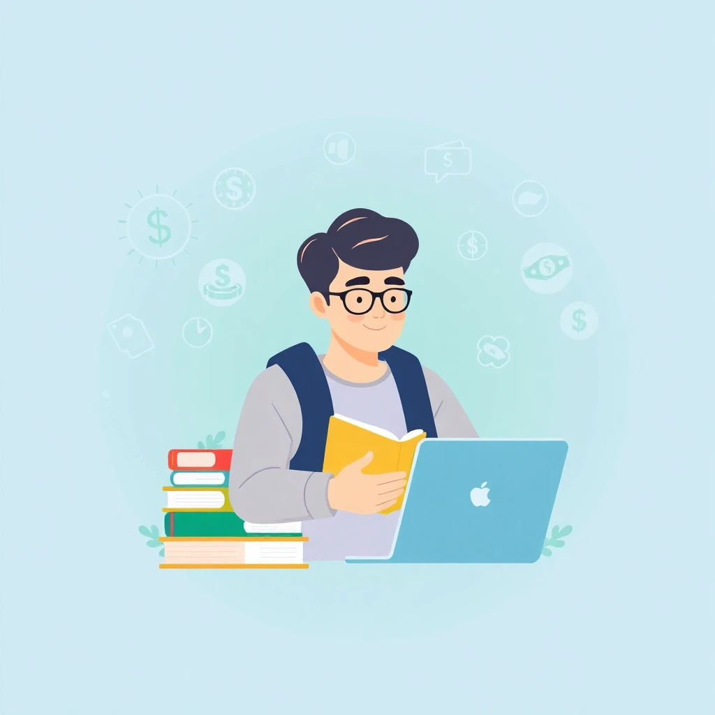 Estudiante comparando préstamos