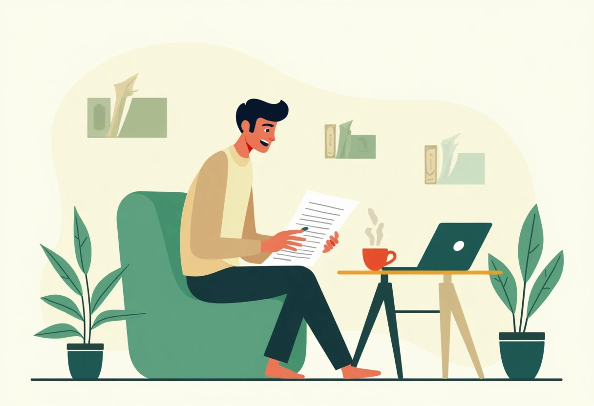 Freelancer revisando empréstimos