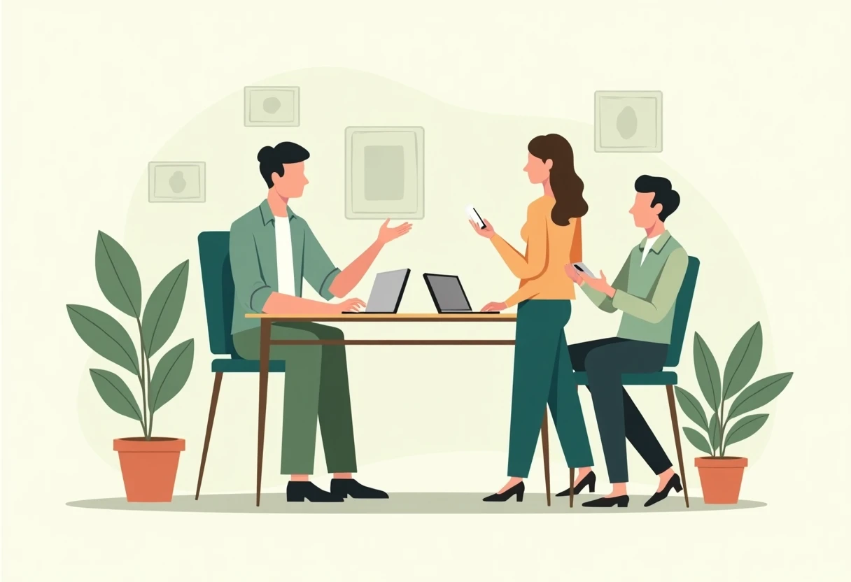 Conseiller discutant de prêts avec un couple