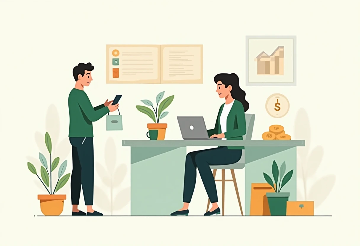Freelancer reviewing loan options