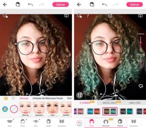 Aplicativo que troca a cor do cabelo