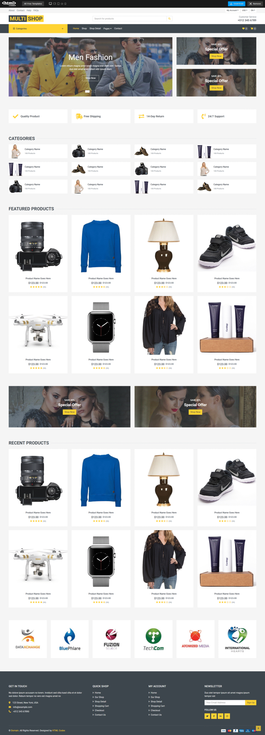 MultiShop – Online Shop Website Template